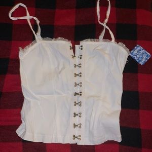 NWT white crop top